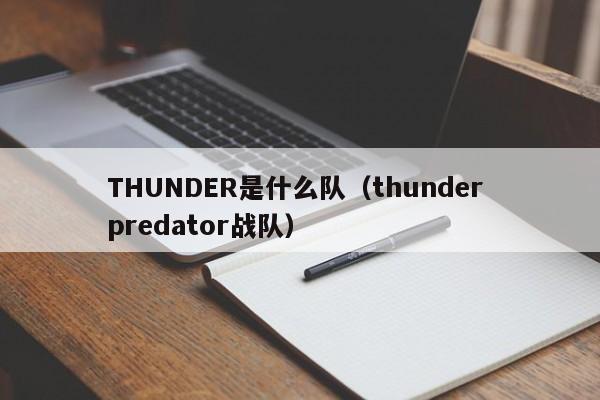 THUNDER是什么队（thunder predator战队）